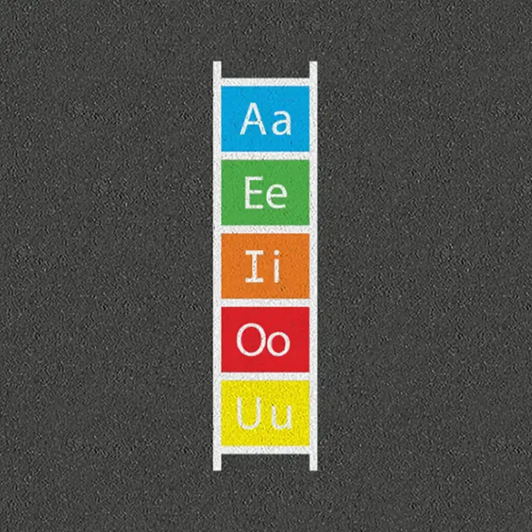 thermoplastic-playground-markings-education-literacy-vowels-and-phonics-TME012-VS-vowel-ladder-upper-lower-case-solid